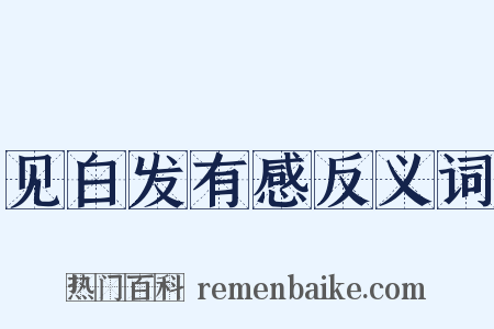见白发有感反义词是什么意思的图片